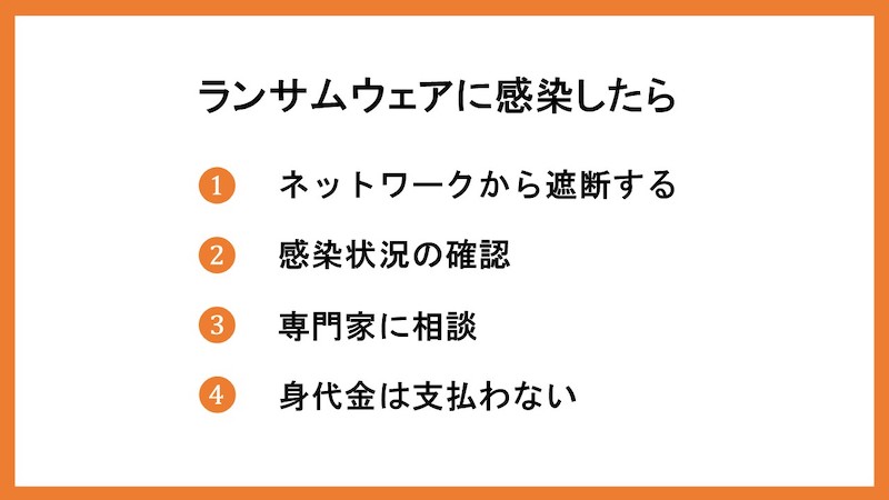 ランサムウェアに感染したら