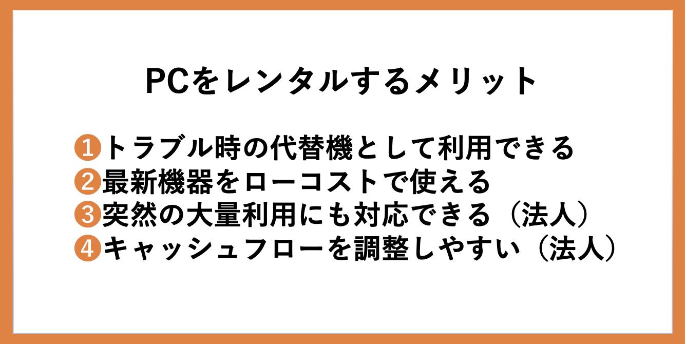 PCをレンタルするメリット