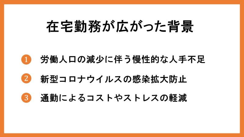 在宅勤務が広がった背景