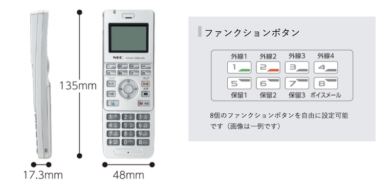 デジタルコードレス（PHS）「IP8D-8PS-3」