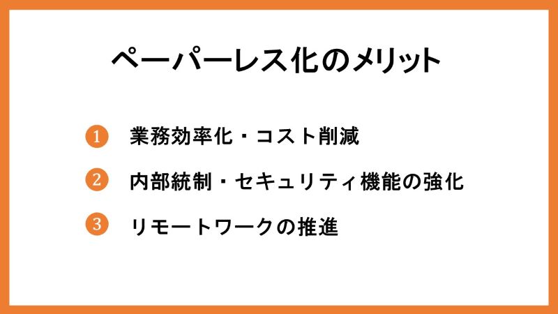 ペーパーレス化のメリット