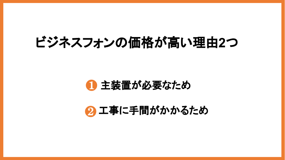 ビジネスフォンの価格が高い理由2つ