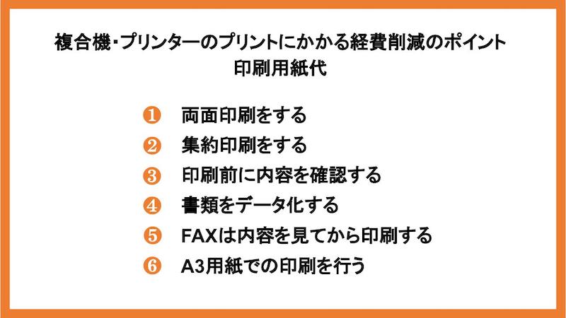 印刷用紙代の削減ポイント