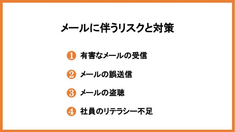 メールに伴うリスクと対策