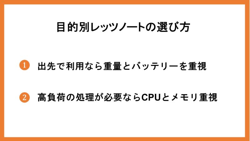 目的別レッツノートの選び方